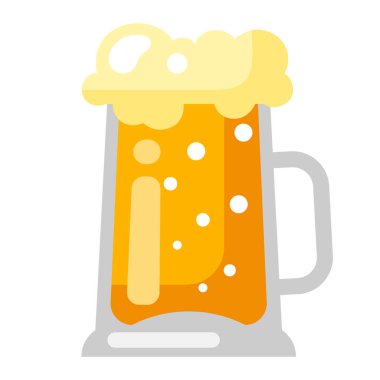 Bira bardağı illüstrasyonu. Bira festivali ya da Ekim Festivali. Bar veya bar menüsü için resim.