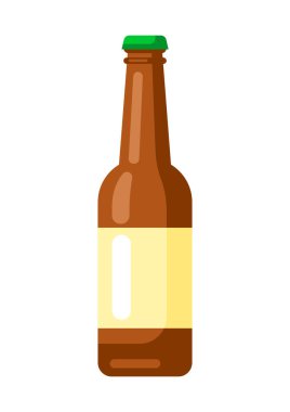 Bira şişesi illüstrasyonu. Bira festivali ya da Ekim Festivali. Bar veya bar menüsü için resim.