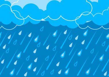 Bulutlu ve yağmurlu desen. Yağmurlu bir arka plan. Yağmurlu hava.