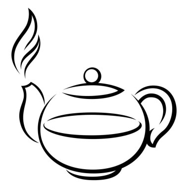 Çaydanlık ve çay. Geleneksel içki tasviri. Reklam ve üretim için görüntü.
