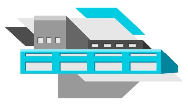 Endüstriyel binaların geçmişi. Kentsel inşaat manzarası. Üretim alanı.