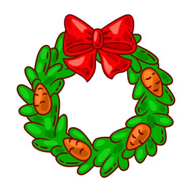 Mutlu Noeller. Çizgi film tarzında tatil öğesi. Mutlu yıllar..