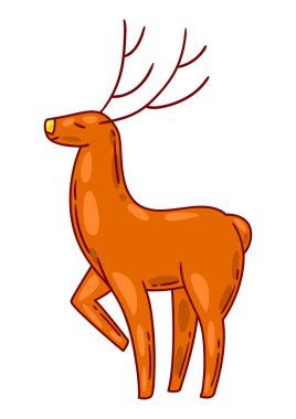 Mutlu Noeller. Çizgi film tarzında tatil öğesi. Mutlu yıllar..