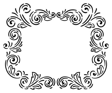 Vintage girdap iskeleti. Retro kıvrım arka planı. Dekorasyon için klasik tasarım.