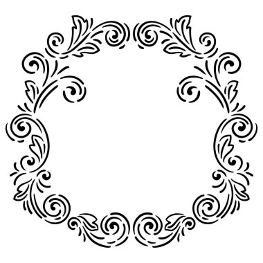 Vintage girdap iskeleti. Retro kıvrım arka planı. Dekorasyon için klasik tasarım.