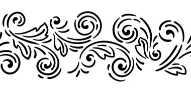 Vintage swirling pattern. Retro curling background. Classic design for decoration. clipart