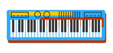 Illustration of piano. Jazz musical instrument. Contemporary and classical music. clipart