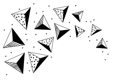 Origami figürleriyle arka plan. Soyut geometrik arkaplan. Tek renkli resim.