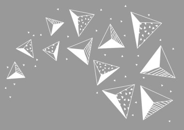 Origami figürleriyle arka plan. Soyut geometrik arkaplan. Tek renkli resim.