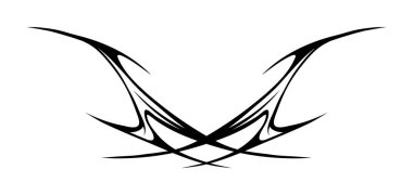 Cyber sigilism design. Neo tribal gothic style shape. Form with sharp spikes. clipart