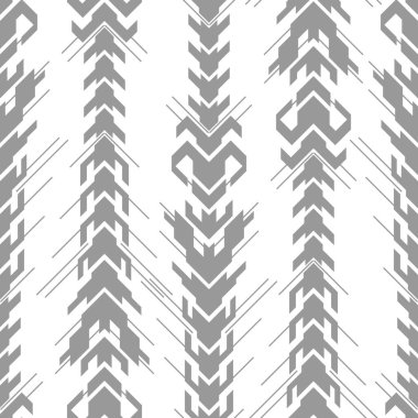 Cyber abstract pattern. Digital neo tribal style. Geometric futuristic shapes. clipart