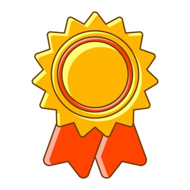 Kurdeleli altın madalya. Spor ya da kurumsal yarışmalar için ödül illüstrasyonu. Kazananlar için ödül.