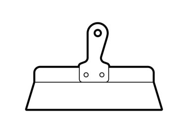 Spatula 'nın tasviri. Tamir aleti. İnşaat endüstrisi ve iş için ekipman. Tasarım için resim.