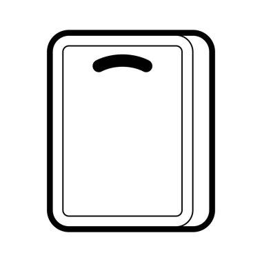 Kesme tahtası tasviri. Biçimli mutfak ve restoran gereçleri.