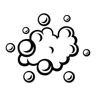 Köpük kabarcıklarının resmi. Yumuşak köpüklü sabun veya şampuan resmi.