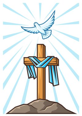 Mutlu Paskalya tebrik kartları. İnancın dini sembolü olan bir geçmiş.