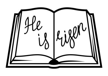 Hıristiyan İncili. Mutlu Paskalya görüntüleri. İnancın dini sembolü.