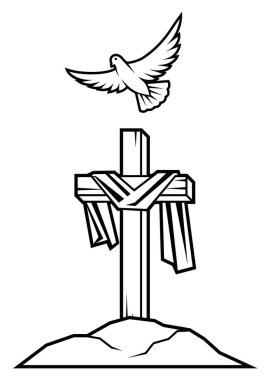 Mutlu Paskalya tebrik kartları. İnancın dini sembolü olan bir geçmiş.