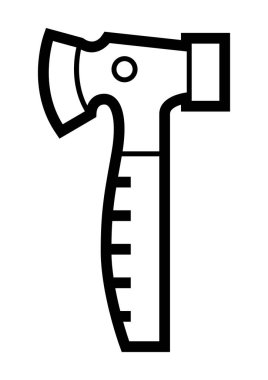 Turist balta ikonu. Açık havada hayatta kalmak için kamp malzemesi taşıyın. Rahat konaklama.