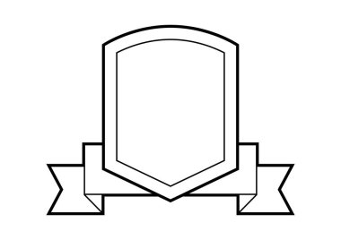 Kurdeleli rozet. Tasarımının sembolü. Resim veya simge.