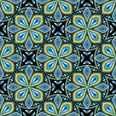 Fas seramik seramik deseni. Etnik çiçek motifleri. Akdeniz geleneksel halk süsü.