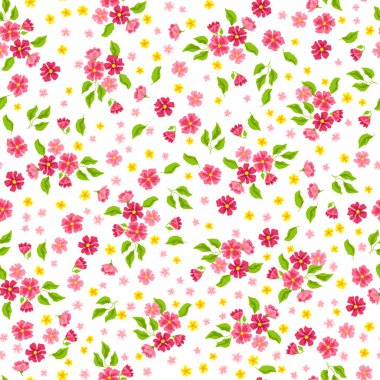 Güzel çiçekli desen. Güzel dekoratif doğal bitki, tomurcuk ve yapraklar..