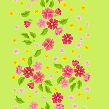 Güzel çiçekli desen. Güzel dekoratif doğal bitki, tomurcuk ve yapraklar..