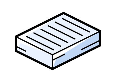 Eşitlik içinde kağıt simgesi yığını. Web sitesi, uygulama, logo, UI tasarımı için resim. Çizgi çizimi.