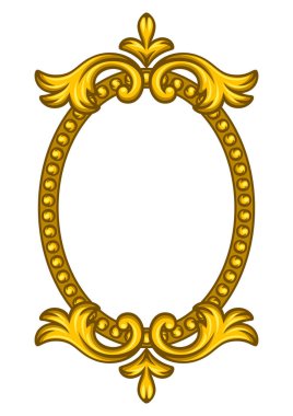 Barok tarzında bir çiçek çerçevesi. Dekoratif körling bitkisi. Vintage girdap motifi.