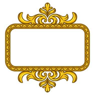 Barok tarzında bir çiçek çerçevesi. Dekoratif körling bitkisi. Vintage girdap motifi.