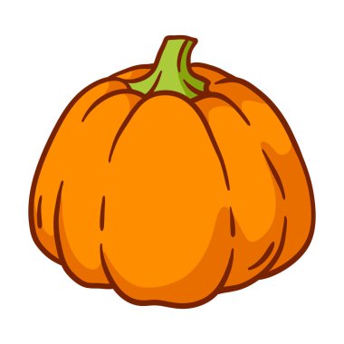 Balkabağı çizimi. Olgun sebzelerin güz hasadı. Şükran Günü için resim.