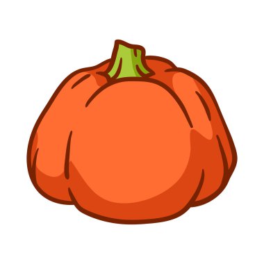 Balkabağı çizimi. Olgun sebzelerin güz hasadı. Şükran Günü için resim.