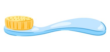 Diş fırçası tasviri. Kişisel hijyen ve kişisel bakım ürünleri. Biçimlendirilmiş resim.