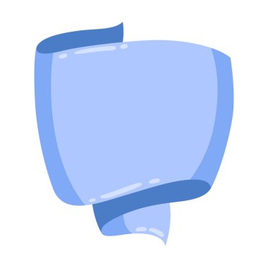 Kıvırcık kurdele. Güzel dekoratif zarif bant. Selamlama veya davet için dekorasyon.