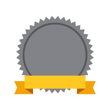 Kurdeleli rozet. Ödül, ödül ya da madalya. Dekorasyon ve tasarım için nesne.