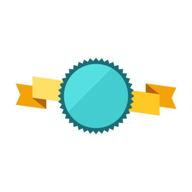 Kurdeleli rozet. Ödül, ödül ya da madalya. Dekorasyon ve tasarım için nesne.