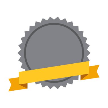 Kurdeleli rozet. Ödül, ödül ya da madalya. Dekorasyon ve tasarım için nesne.