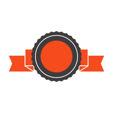 Kurdeleli rozet. Ödül, ödül ya da madalya. Dekorasyon ve tasarım için nesne.