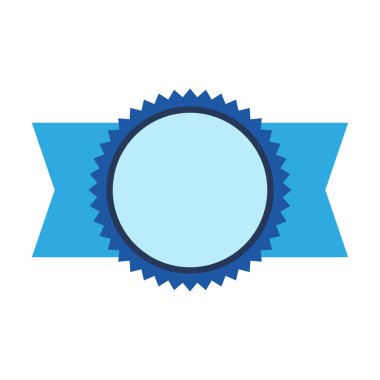 Kurdeleli rozet. Ödül, ödül ya da madalya. Dekorasyon ve tasarım için nesne.