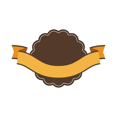 Kurdeleli rozet. Ödül, ödül ya da madalya. Dekorasyon ve tasarım için nesne.