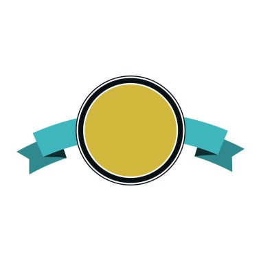 Kurdeleli rozet. Ödül, ödül ya da madalya. Dekorasyon ve tasarım için nesne.