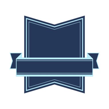 Kurdeleli rozet. Dekoratif soyut afiş. Dekorasyon ve tasarım için nesne.