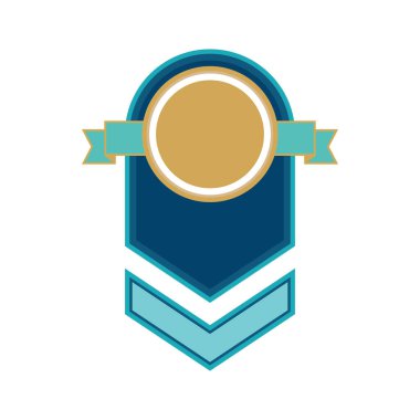 Kurdeleli rozet. Dekoratif soyut afiş. Dekorasyon ve tasarım için nesne.