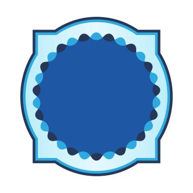 Soyut illüstrasyon rozeti. Ödül, ödül ya da madalya. Dekorasyon ve tasarım için nesne.