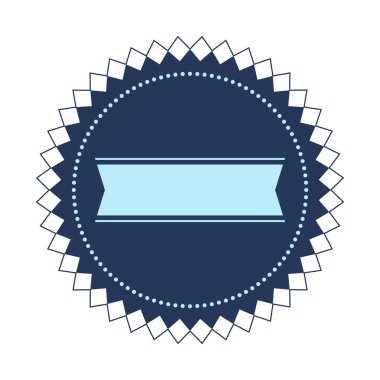 Soyut illüstrasyon rozeti. Ödül, ödül ya da madalya. Dekorasyon ve tasarım için nesne.