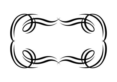 Vintage girdap iskeleti. Retro dekoratif körling vignette. Dekorasyon için klasik tasarım.