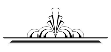 Sanat dekorasyonu, yeni moda tarzında. Dekoratif geometrik element. Soyut geçmişe dönük tasarım.