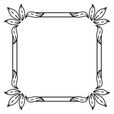 Barok tarzında bir çiçek çerçevesi. Dekoratif körling bitkisi. Vintage girdap motifi.