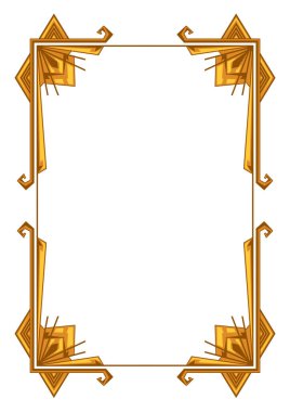 Yeni sanat tarzında çerçeve. Dekoratif geometrik element. Soyut geçmişe dönük tasarım.