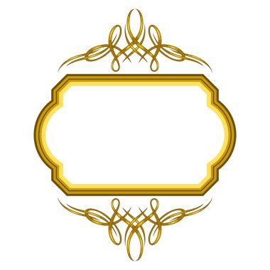 Vintage girdap iskeleti. Retro dekoratif körling vignette. Dekorasyon için klasik tasarım.